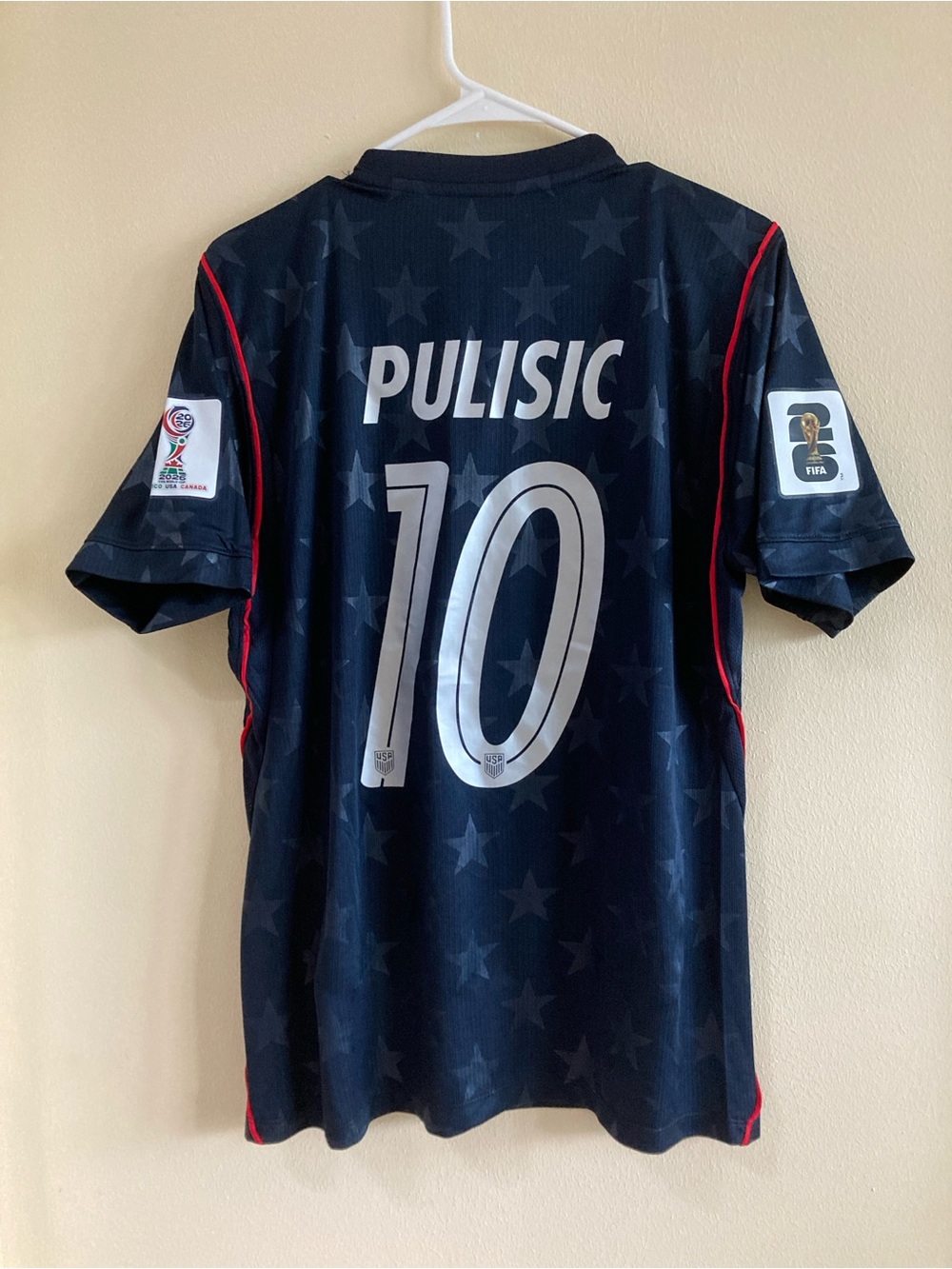 Nike USA Soccer Jersey #10 in Navy with Red Piping and White Details - Picture 5 of 7